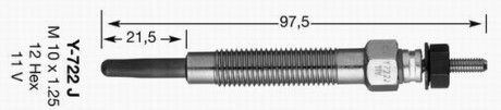 Свічка розжарення NGK Y722JS