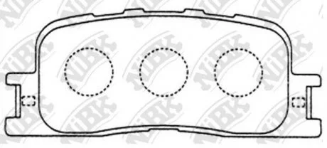 Гальмівні колодки задні (15.8mm) Toyota Camry 01-, Chery Elara NiBK PN1458