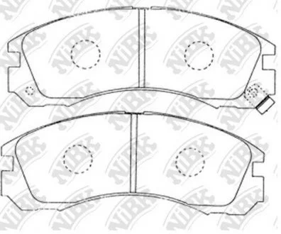 Тормозные колодки передние 15.7mm Mitsubishi Galant 93-;Pajero 91-,Peugeot 4007 NiBK PN3233