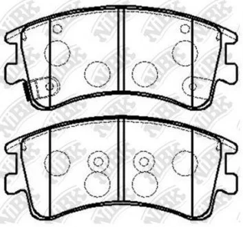 Тормозные колодки передние Mazda 6 Kombi 2.0, 2.3 02- NiBK PN5526