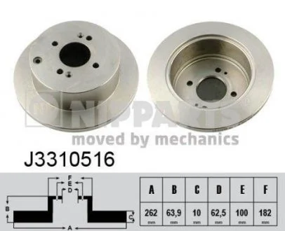 Диск гальмівний NIPPARTS J3310516