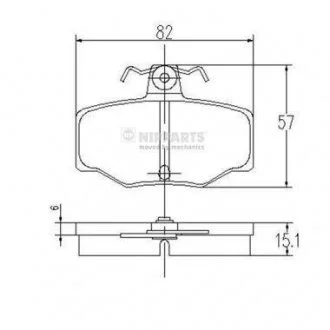 Гальмівні колодки, к-кт. NIPPARTS J3611031