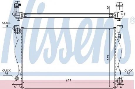 Радіатор охолодження NISSENS 60234A