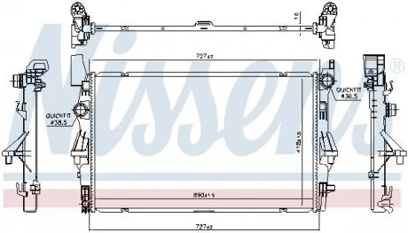 Радіатор охолоджування NISSENS 606022