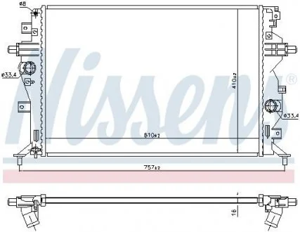 Радіатор охолоджування NISSENS 606607