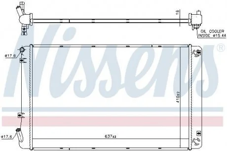 Радіатор охолоджування NISSENS 606608 (фото 1)