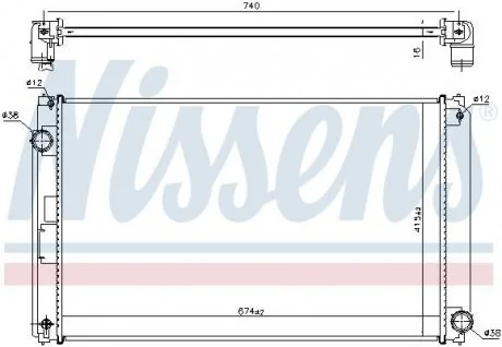 CH?ODNICA SILNIKA TOYOTA NISSENS 606610 (фото 1)