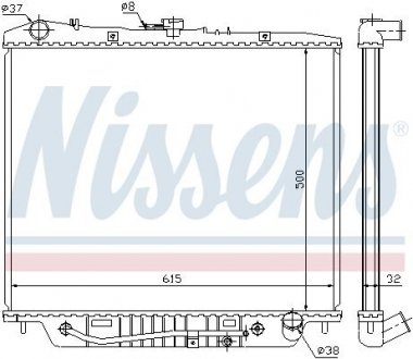 Радиатор ISUZU TROOPER(91-)3.2 i V6[OE 8943752755] NISSENS 60852