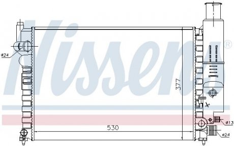 Радіатор CN XM(89-)2.0(+)[OE 1301.A1] NISSENS 61230