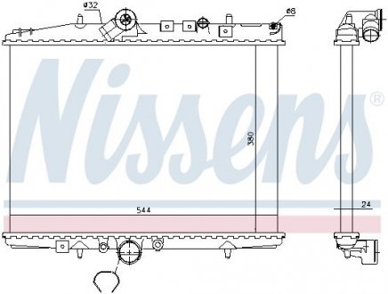 Радіатор, охолодження двигуна NISSENS 61294A (фото 1)