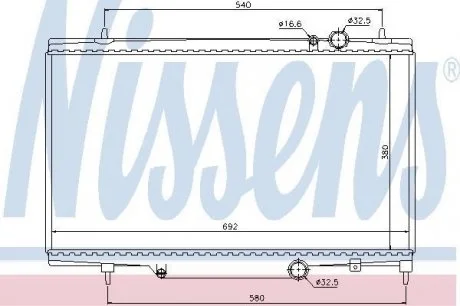 Радіатор охолодження NISSENS 61297