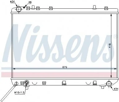 Радиатор DW KORANDO(97-)2.3 i(+)[OE 21310-01005] NISSENS 61668