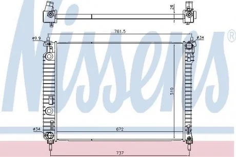 Радіатор охолодження NISSENS 616905