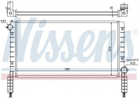 Радіатор охолодження NISSENS 61768