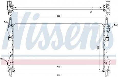 Радіатор, охолодження двигуна NISSENS 62043A