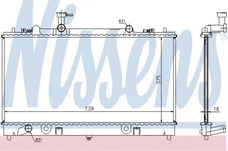 Радіатор охолодження NISSENS 62466A