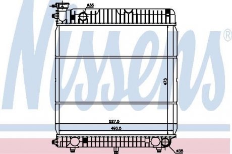 Радіатор охолодження MERCEDES 207D-210D-410D NISSENS 62635 (фото 1)