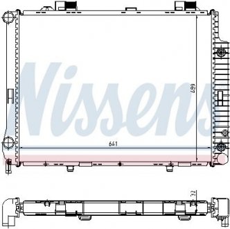 Радиатор MB E W 210(95-)E 280(+)[OE 210 500 00 03] NISSENS 62666A