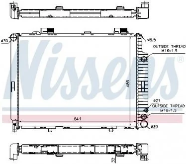 Радиатор MB E W 210(95-)E 200(+)[OE 210 500 08 03] NISSENS 62691A