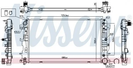 Радиатор охлаждения NISSENS 627062