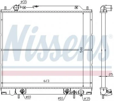 Фото радіатор охолодження MITSUBISHI L400 NISSENS 62855 Радіатор охолодження MITSUBISHI L400 NISSENS 62855