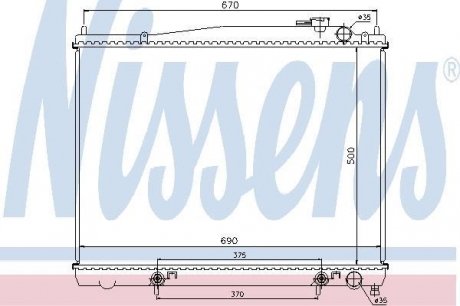 Радиатор INFIN QX 33(+)[OE 21410-0W510] NISSENS 62916