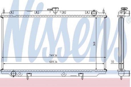 Радиатор охлаждения NISSENS 62923A