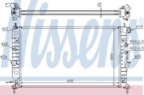 Радиатор охлаждения NISSENS 63013A