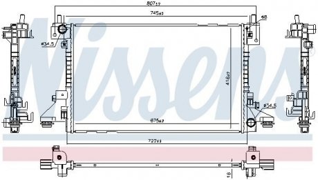 Радіатор CT/GMC VOLT(11-)VOLT EV 150(+)[OE 20842016] NISSENS 630766 (фото 1)