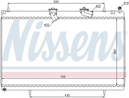 Радіатор охолодження NISSENS 63619