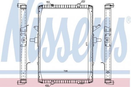 Радіатор охолодження RVI MAGNUM E-TECH 00- NISSENS 63775A (фото 1)