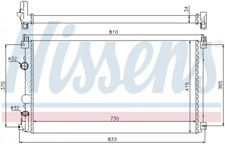 Радіатор охолодження NISSENS 63819