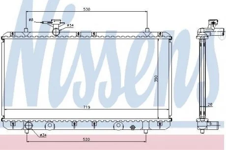 Радиатор SZ AERIO(01-)1.3 i 16V(+)[OE 17700-54G00] NISSENS 64167A