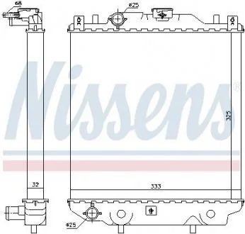 Фото радіатор NISSENS 64174A Радіатор NISSENS 64174A