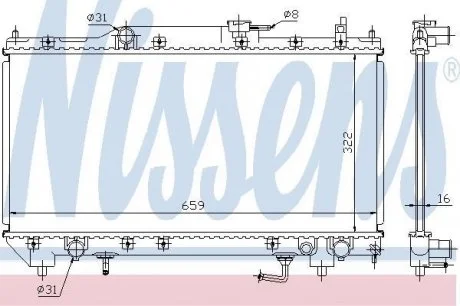 Радіатор охолодження NISSENS 64782A