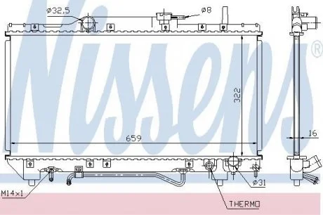 Радиатор охлаждения NISSENS 64802