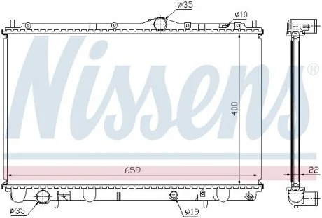 Радіатор охолодження NISSENS 65543A (фото 1)