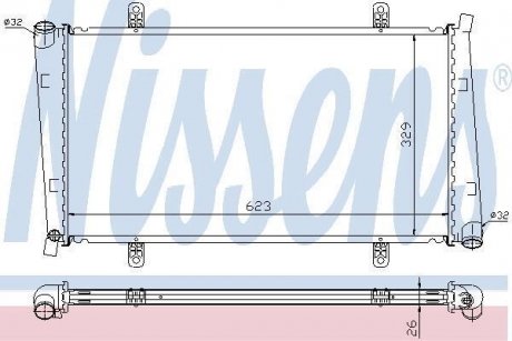 Радиатор, охлаждение двигателя NISSENS 65560A