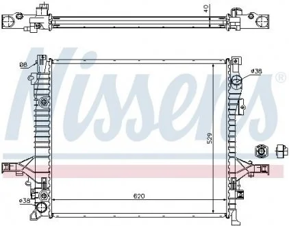 Радиатор VOLVO XC 90(02-)2.5 T(+)[OE 36000464] NISSENS 65613A