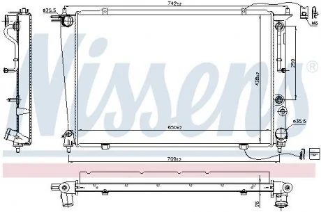 Радиатор охлаждения NISSENS 67040