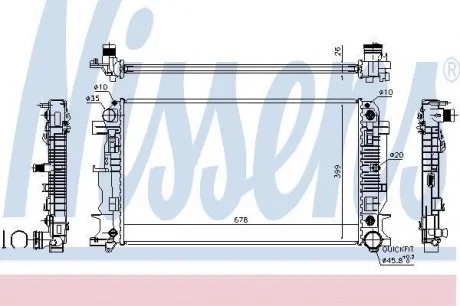 Радиатор DODGE SPRINTER(06-)2.7 CRD(+)[OE 906 500 03 02] NISSENS 67157A