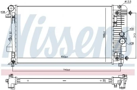 Радиатор охлождения MERCEDES Vito (W639) 03- NISSENS 67174