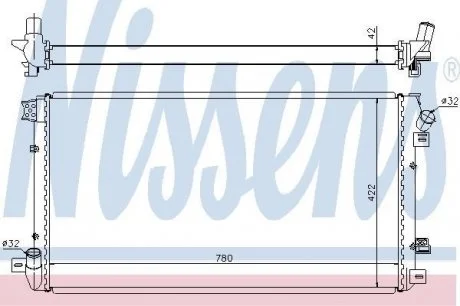 Радіатор охолодження NISSENS 67287