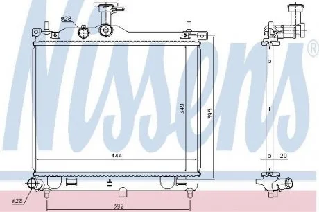 Радиатор охлаждения NISSENS 67610