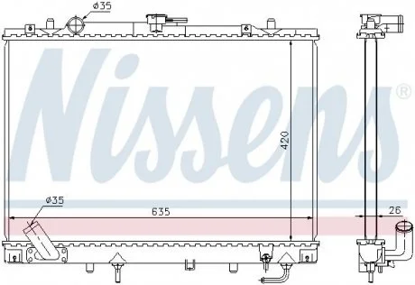 Радиатор охлаждения MITSUBISHI Pajero Sport (K9_W) NISSENS 68154