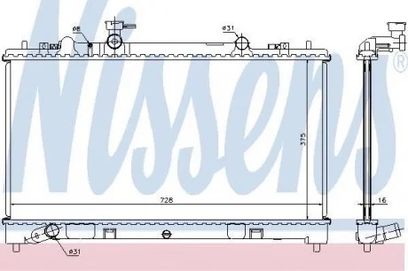 Радіатор охолодження NISSENS 68509