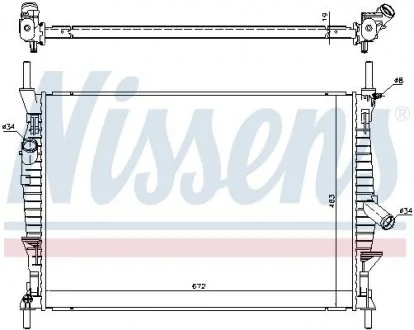 Радіатор охолодження NISSENS 69240