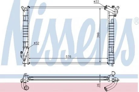 Радиатор охлаждения NISSENS 69701A