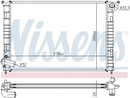 Радиатор охлаждения NISSENS 69703A