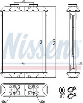 Теплообменник, отопление салона NISSENS 70019